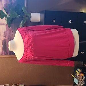 Torrid bright pink drop shoulder top